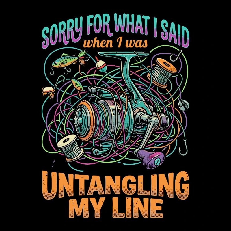 Untangled String Fishing Humor