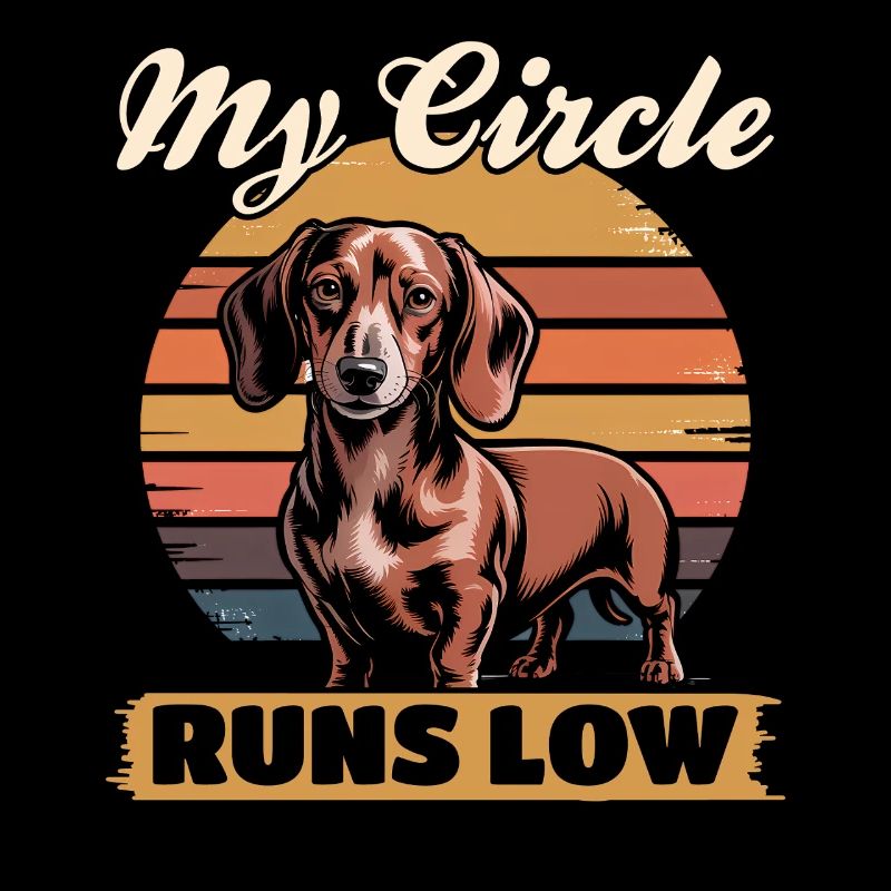 Teckel de race de chien drôle