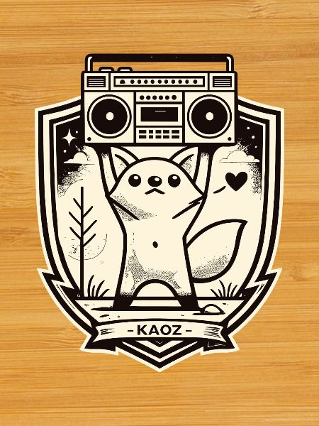 Kitty Boombox Crest