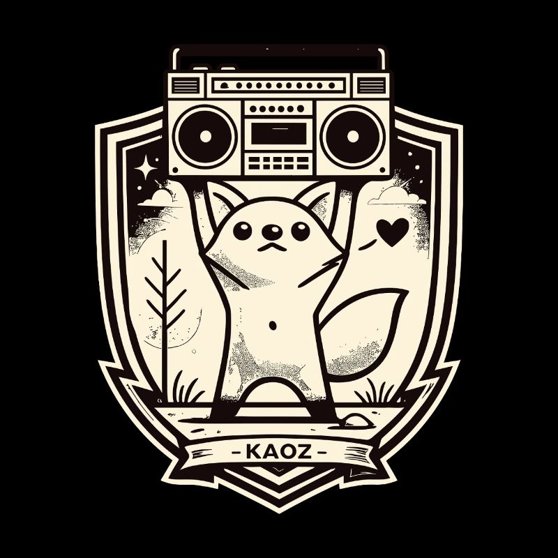 Kitty Boombox Crest