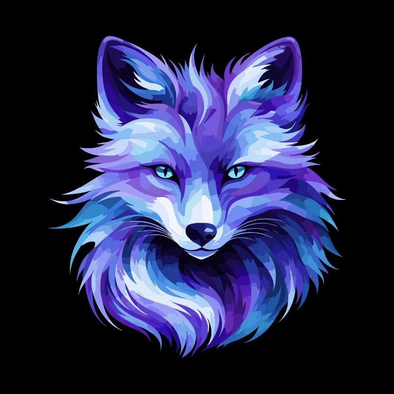Art coloré de renards polygonaux – Design animalier moderne