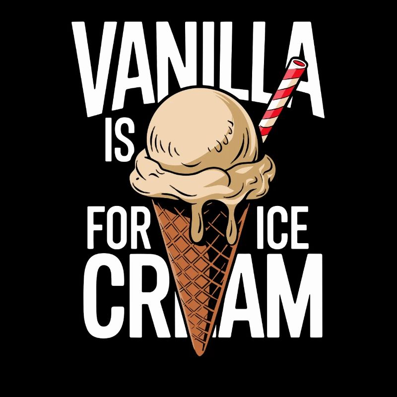 Vanille Eiscone im Kontrast