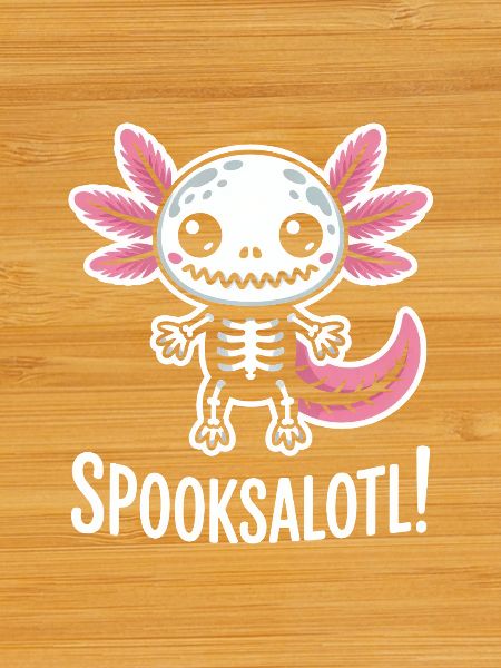 Cute Haunted Skeleton with Wings