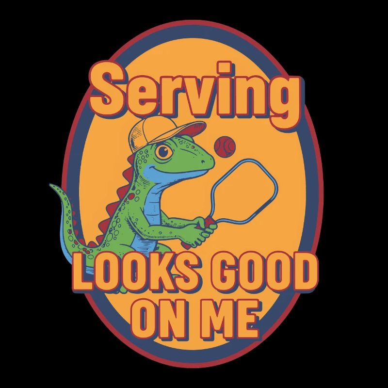 Pickleball Funny Player Serving Looks Good On Me