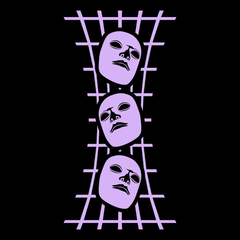 Masks Grid Abstract Art