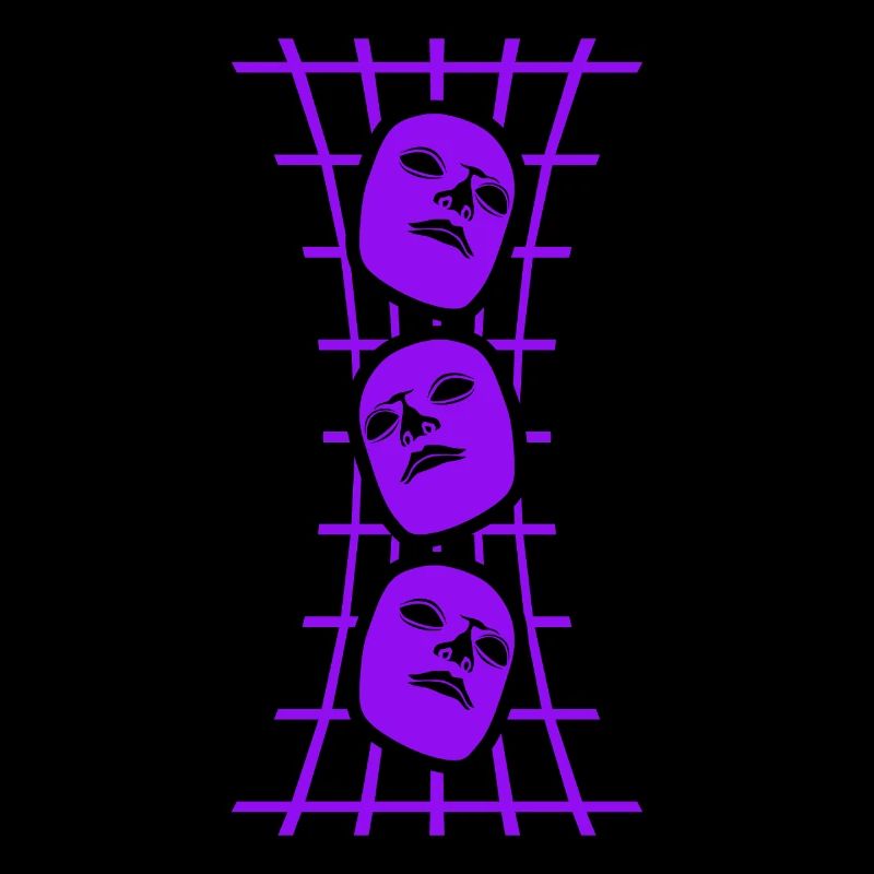 Masks Grid Abstract Art