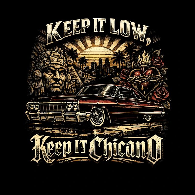 Lowrider Auto Keep It Low Keep It Chicano
