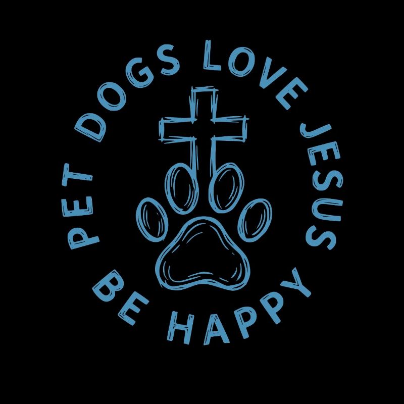 Les chiens de compagnie aiment Jésus Sois heureux