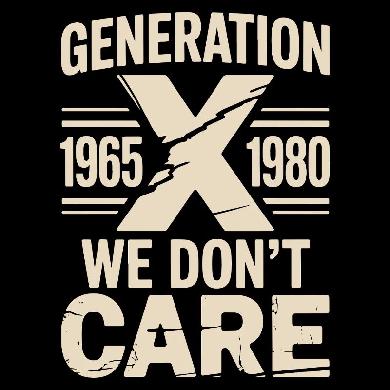 Generation X We Don't Care Retro