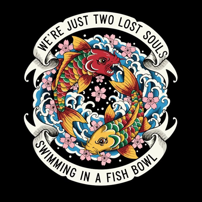 Koi Fish Japan Tattoo Saying