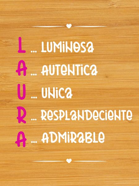 Laura Personalized Name