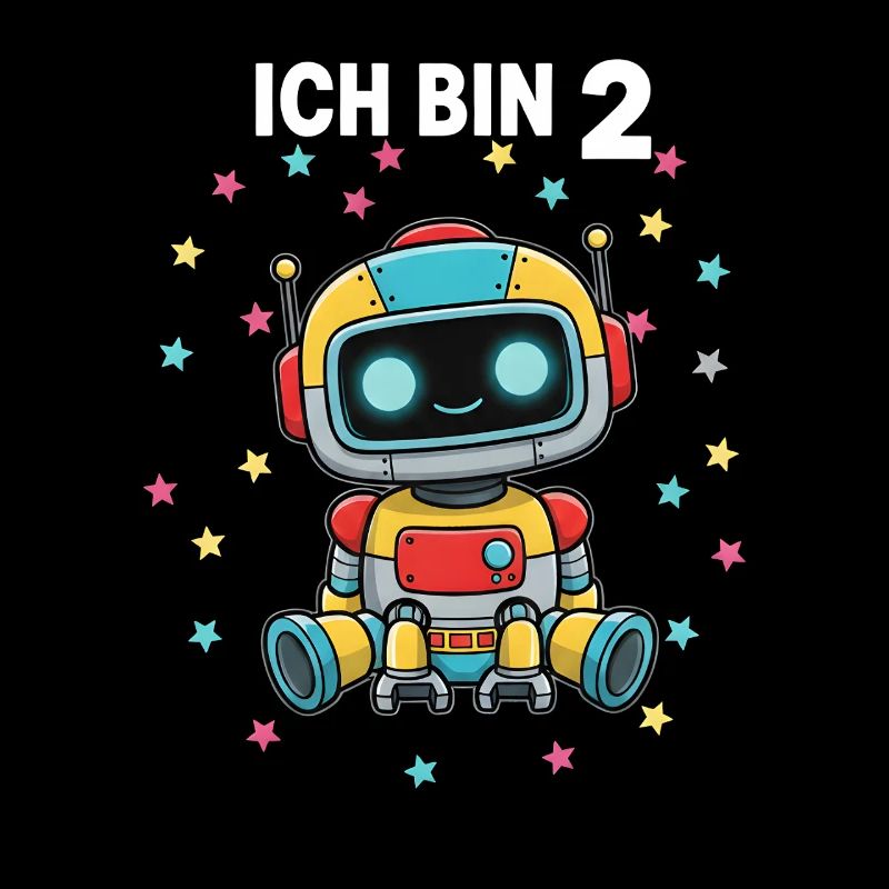 Ich bin 2 - Süßes Roboter zum 2. Geburtstag