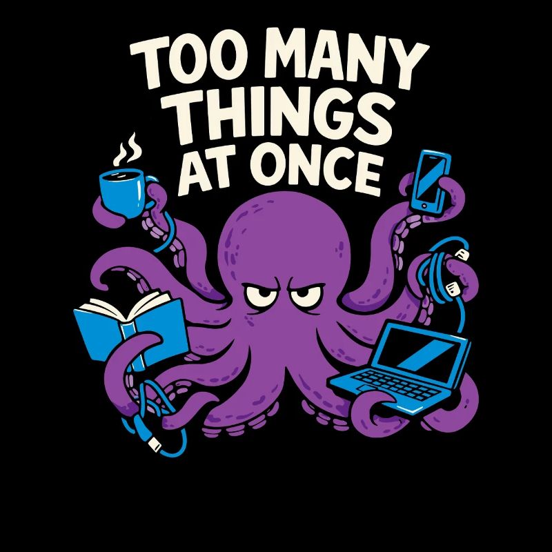 Funny Octopus Overstimulated