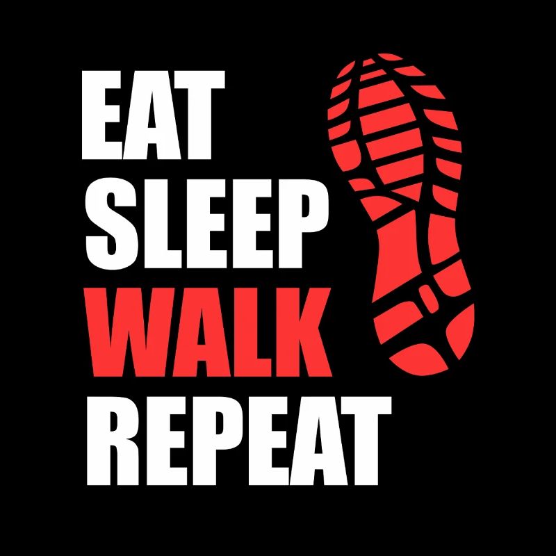 Eat Sleep Walk Repeat - Shoe Print Hiking