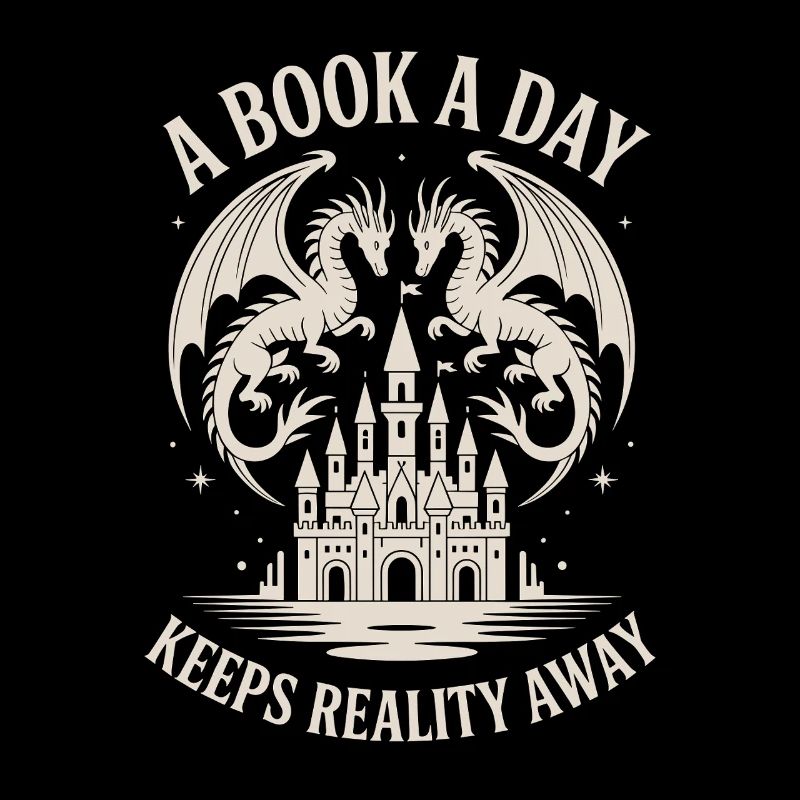 Drache Fantasy Buch Leser Lustig Lesen Nerd