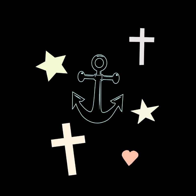 Anchor Dream Star Hearts Motif
