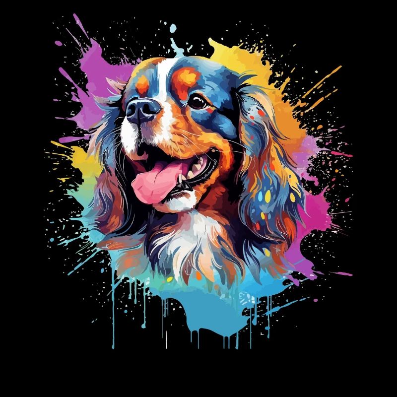 Cavalier King Charles Spaniel Splash Color