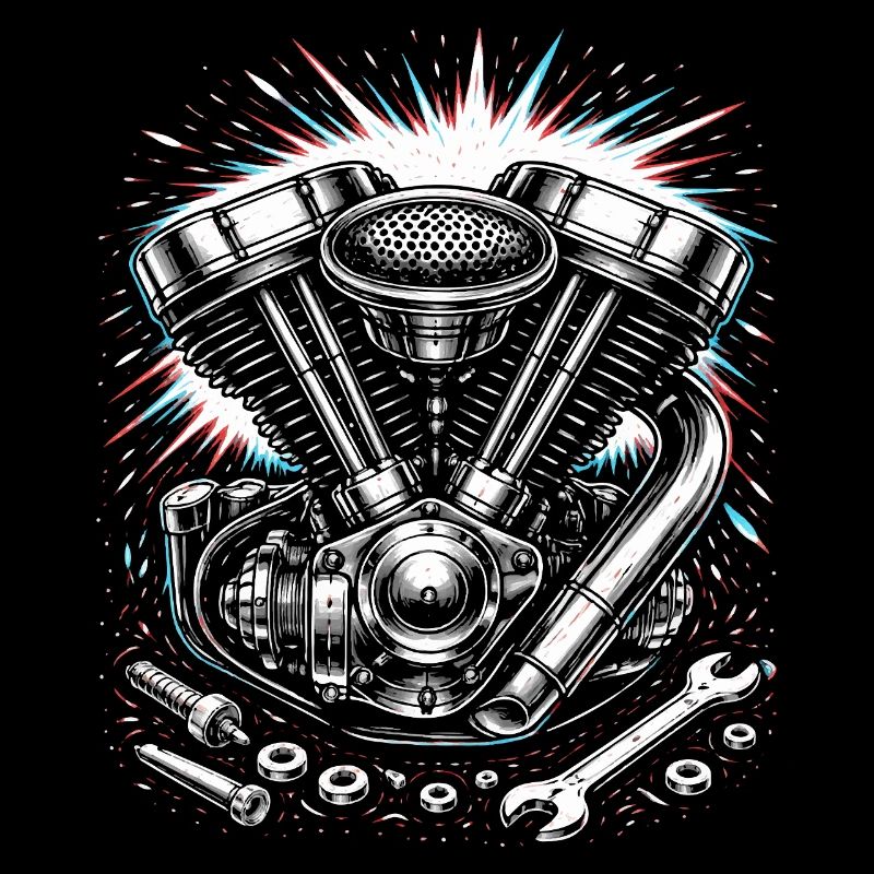 Motorcycle Engine Screwdriver Tuning Design