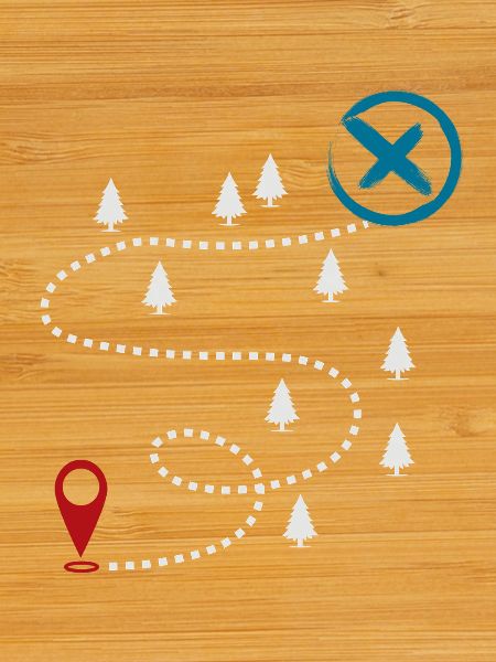 Adventure Trail Map Geocaching Graphic