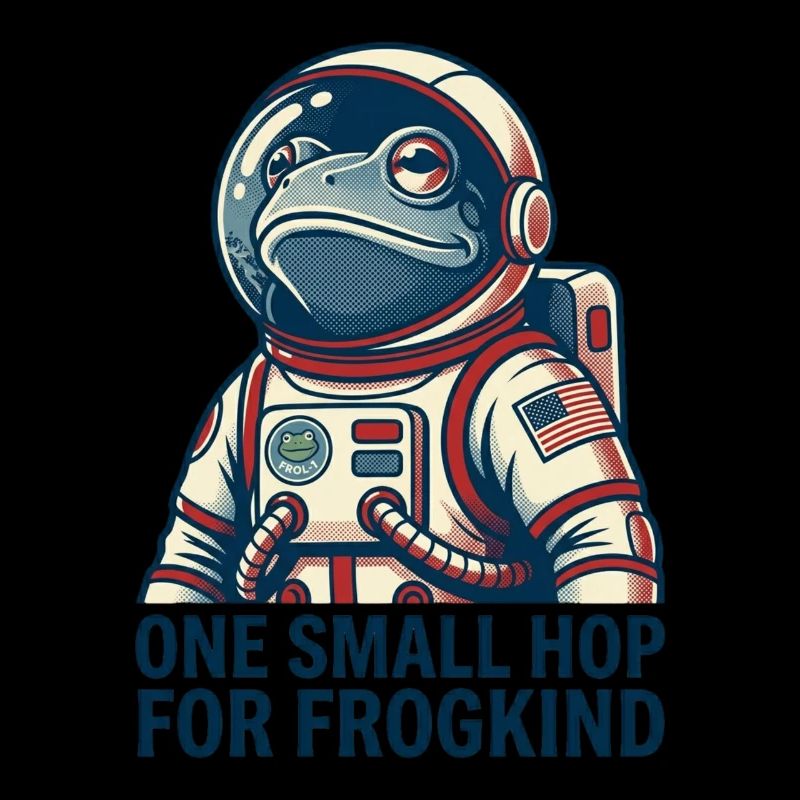 One Small Hop For Frogkind Space Frog Astronaut