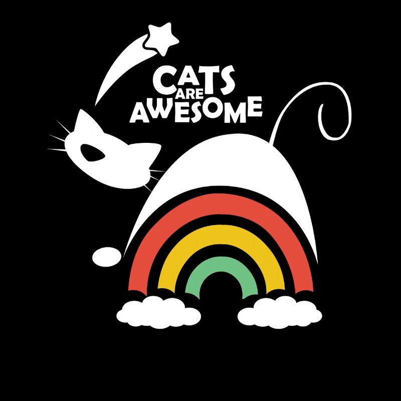 Les chats sont un design de chat arc-en-ciel génial