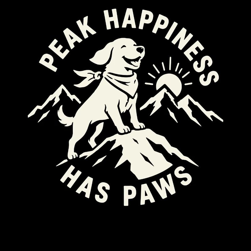 Peak Happiness hat Paws Dog Wanderdesign