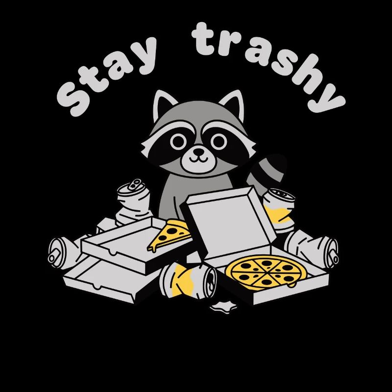 Reste un raton laveur trashy pizza panda trash