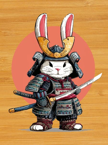Guerrier Samouraï Lapin