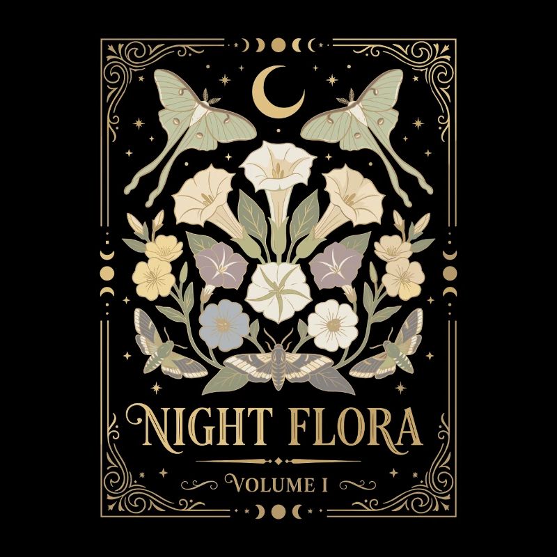 Motifs de la nuit fleurit de la lune