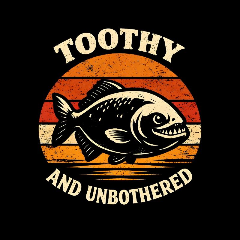 Calm with bite | Piranha Vintage Humor
