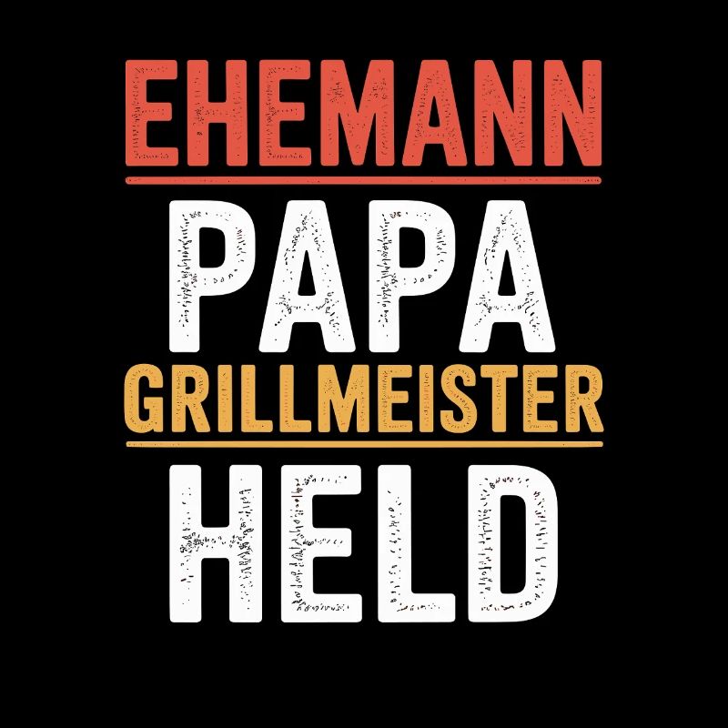 Husband Dad Grill Master Hero Father Retro BBQ