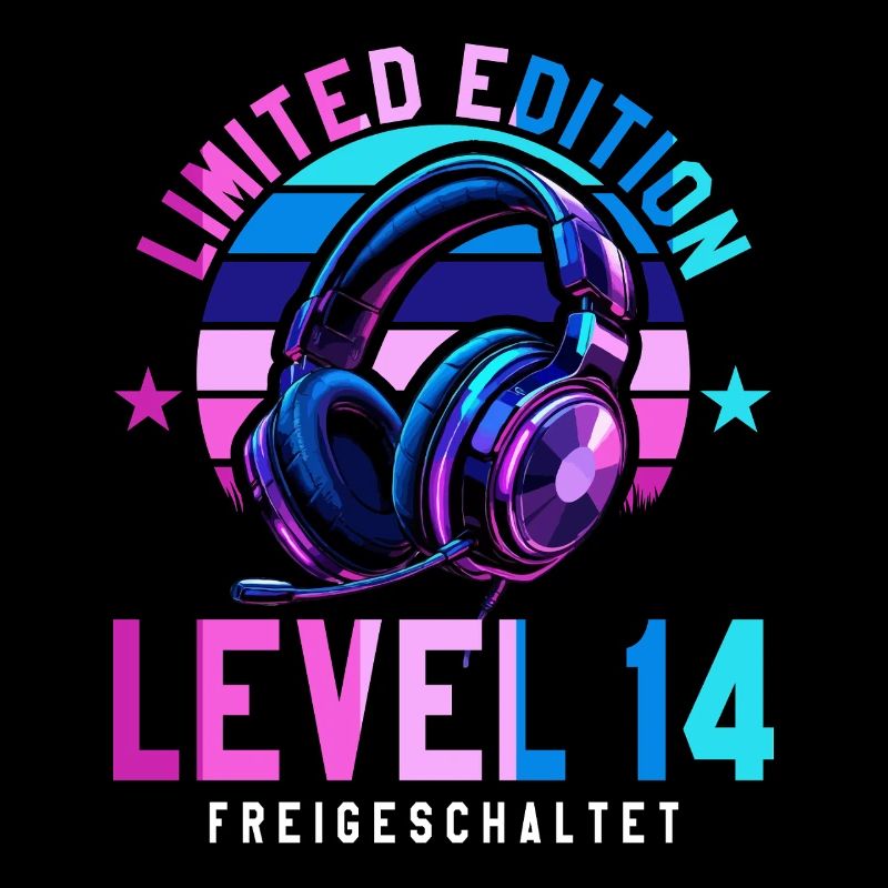 14. Geburtstag Junge Mädchen Gaming Level 14 Jahre