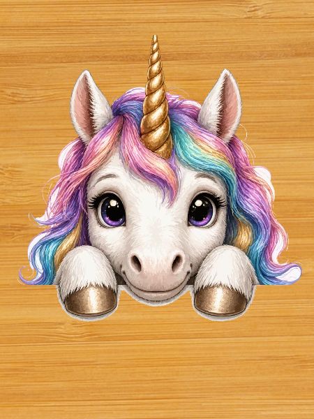 Einhorn mit Regenbogenmähne