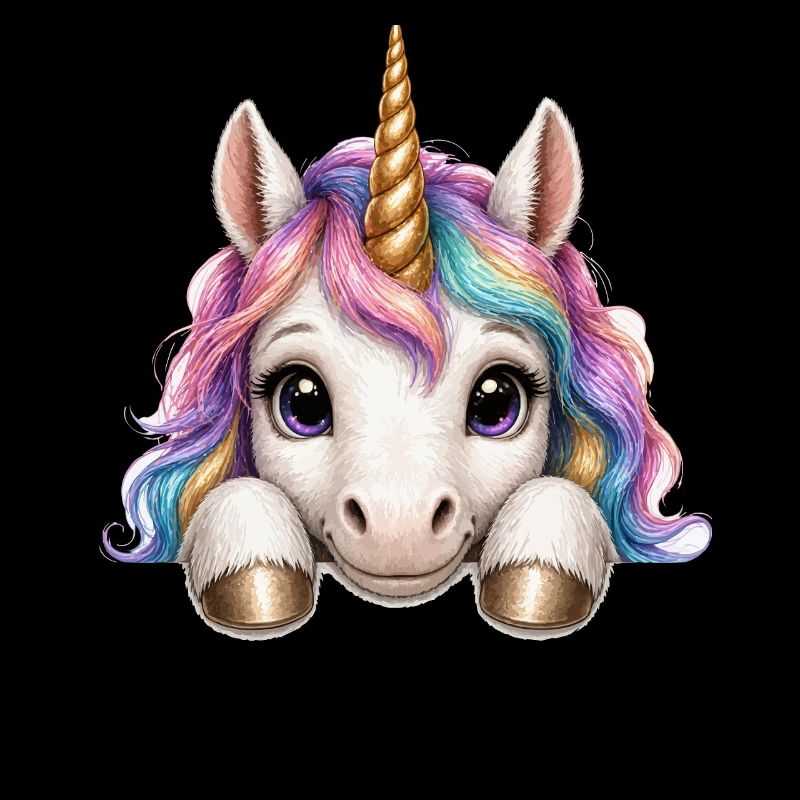 Einhorn mit Regenbogenmähne