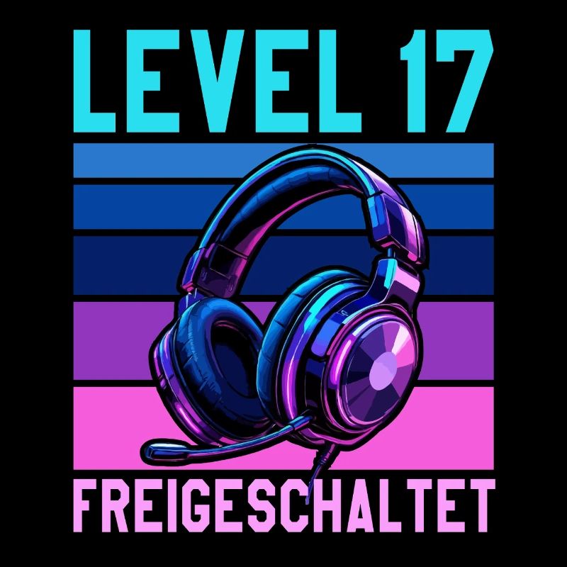 17. Geburtstag Junge Mädchen Gamer Level 17 Jahre