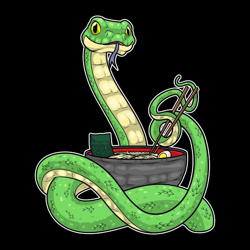Cuisinière serpent cuisine de ramen