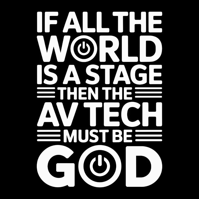 AV Tech God on stage