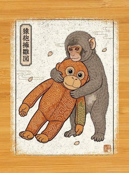 Ukiyo-e Baby Monkey Punch