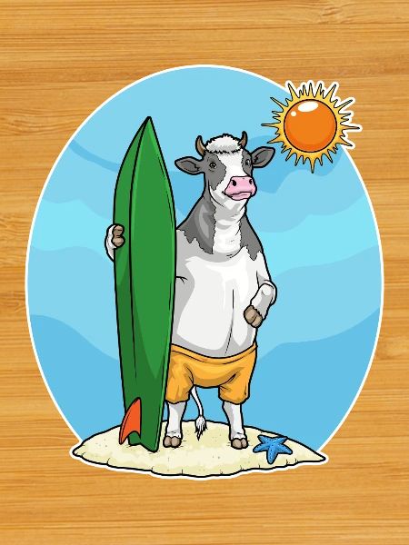 Cow Beach Surfboard Summer