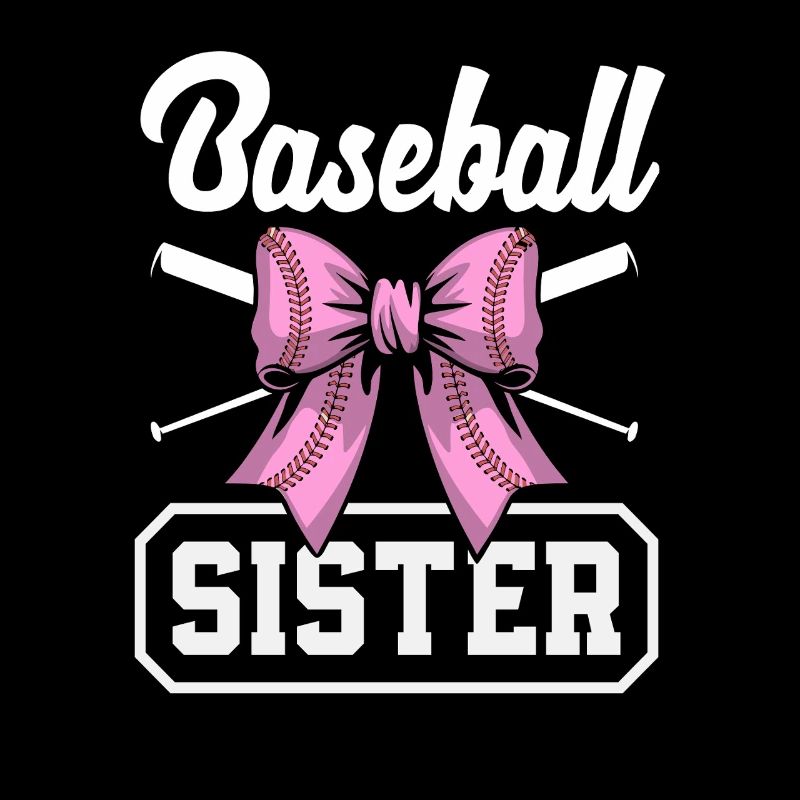 Baseball Sœur Bow Bat Rose