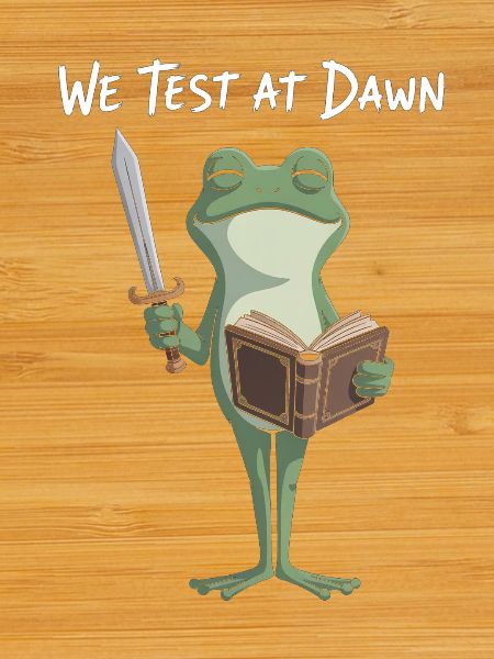 Frog Knight Reading at Dawn