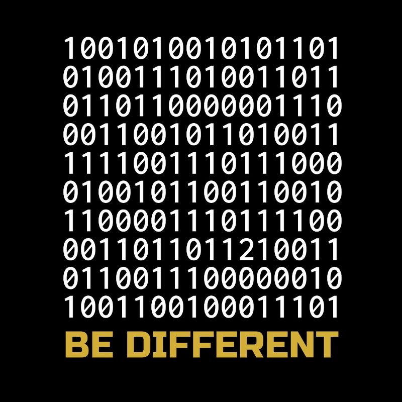 Être différent : Motif binaire avec message