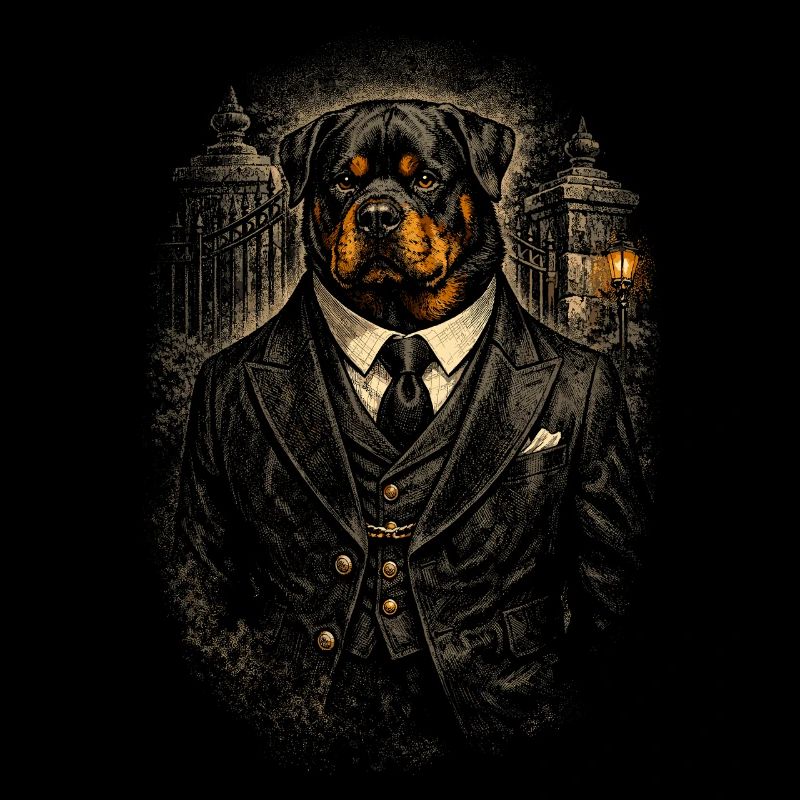 Rottweiler Dog dans la Mafia