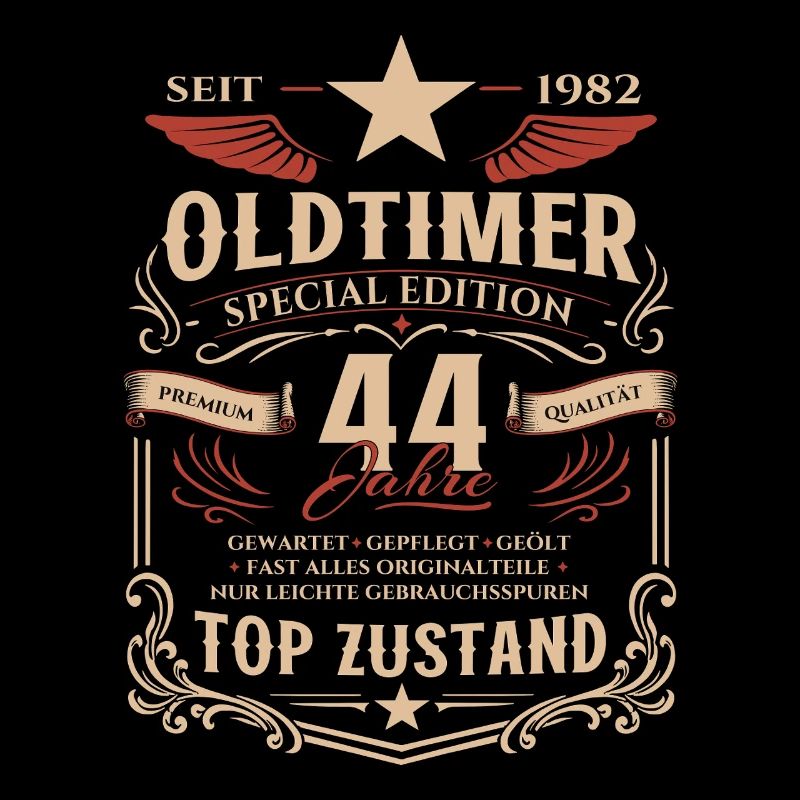 44. Geburtstag Geschenk Mann Oldtimer Vintage 1982