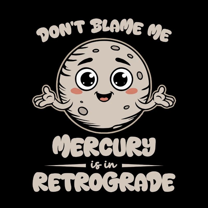 Mercury Retrograde Cute Moon Tee