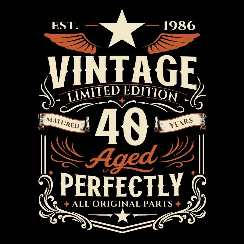 40. Geburtstag Geschenk 1986 Mann Vintage Retro