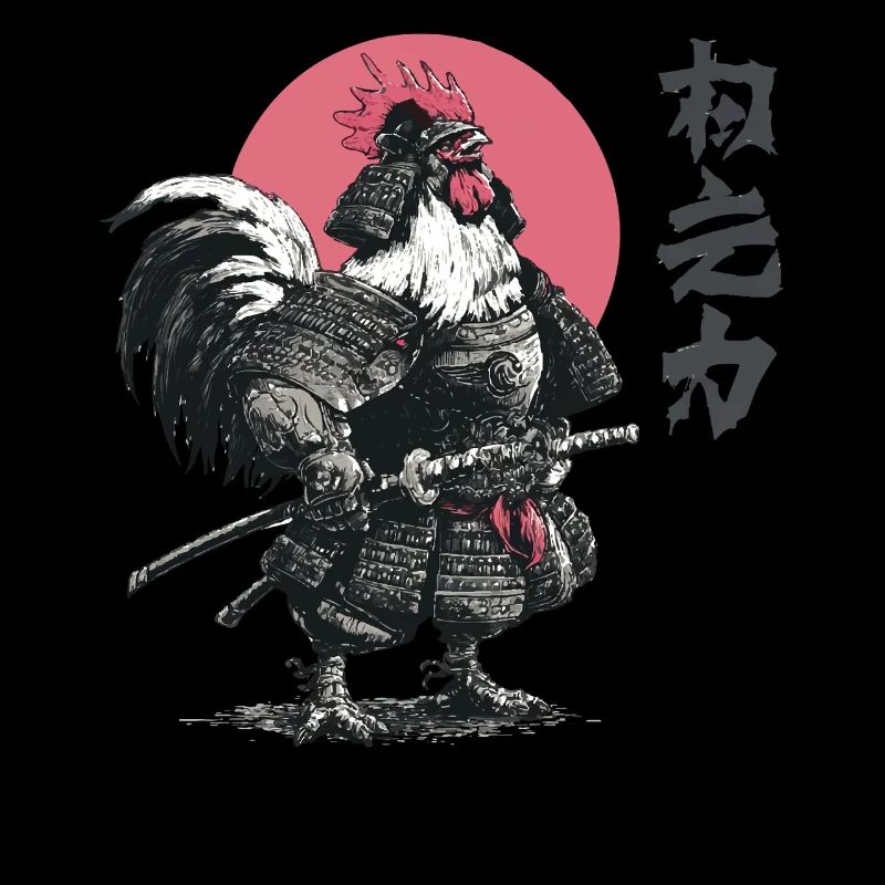 Hahn-Samurai-Rüstungsdruck