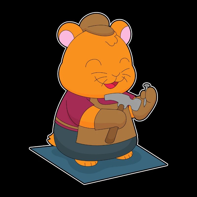 Artisanat du marteau charpentier hamster