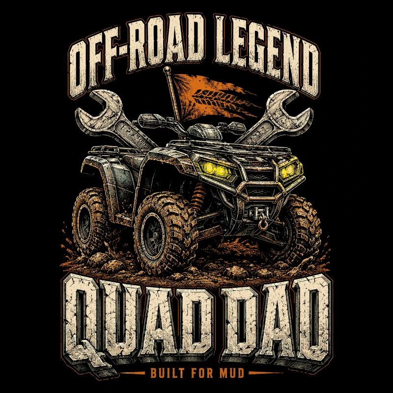 ATV Quad Driving Quad Riders Quad Dad