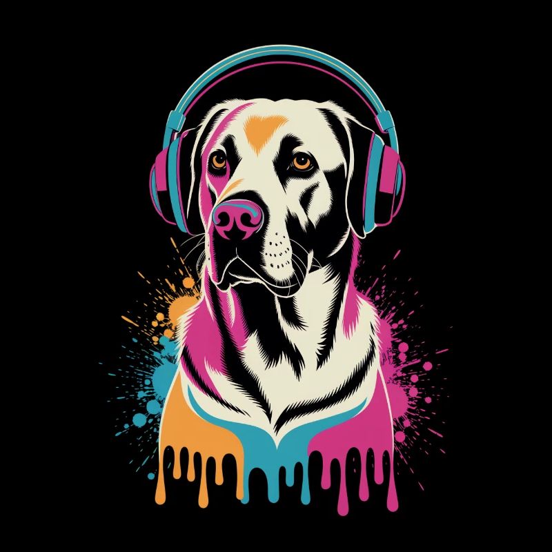 Labrador avec casque